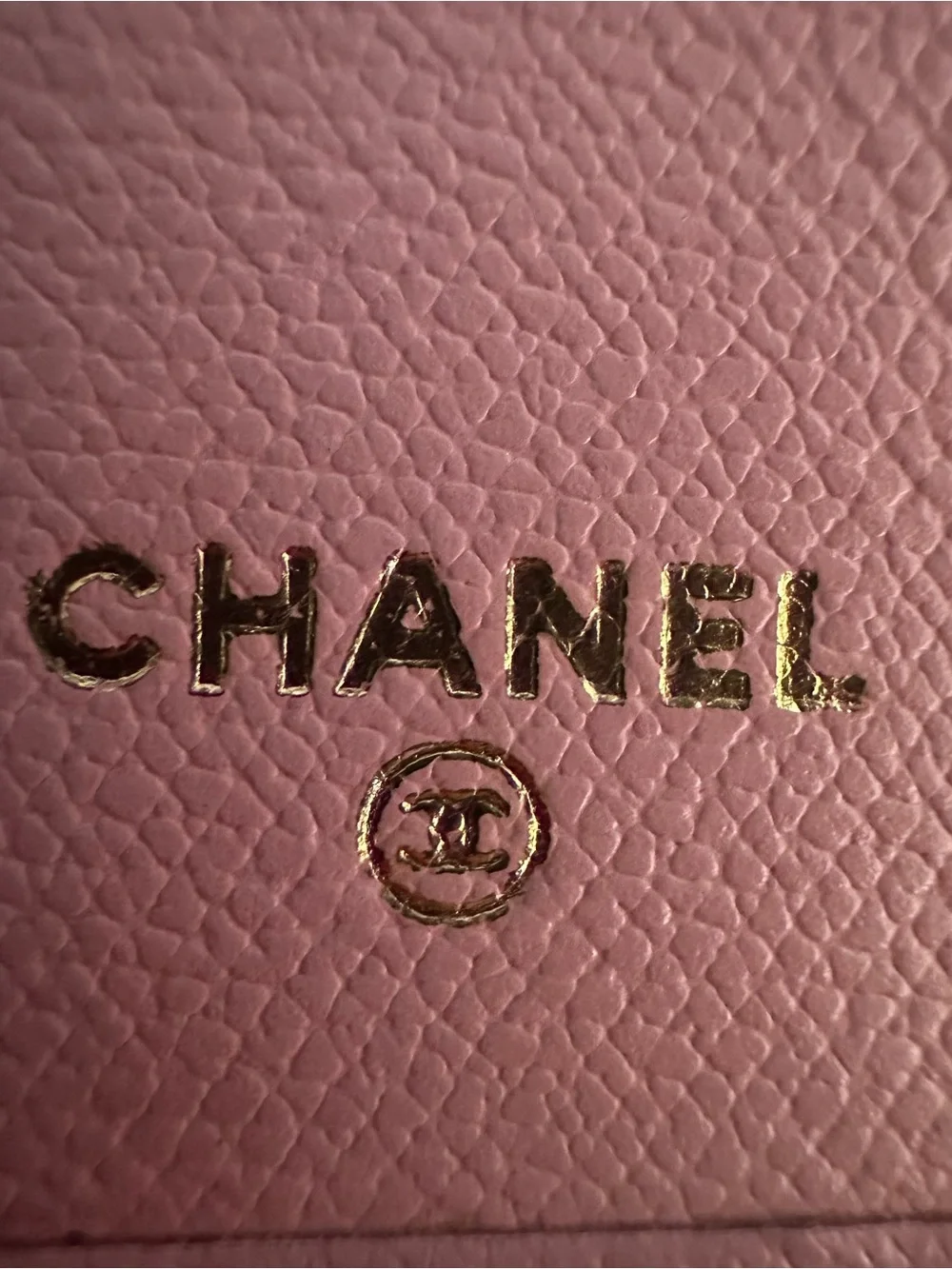 CHANEL Vintage Coco Button Yen Long Wallet – Dusty Pink Caviar Leather